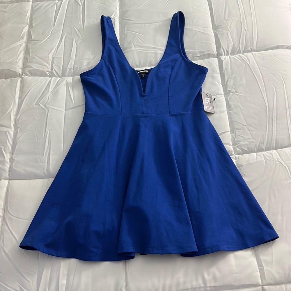 Express blue mini dress